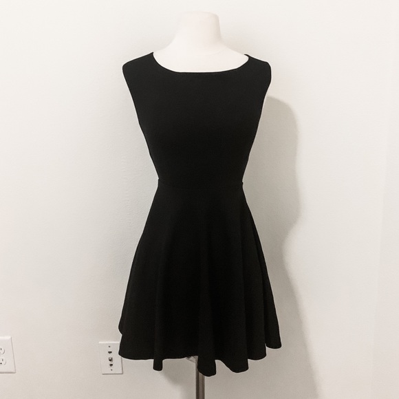 NBW AMERICAN APPAREL Black Ponte Skater Dress - Picture 3 of 9